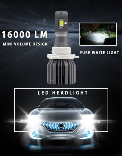 Imagen 5 de 9 de Luces Led U6 16.000 Lúmenes, 80w, H4, H13, 9004, 9007.