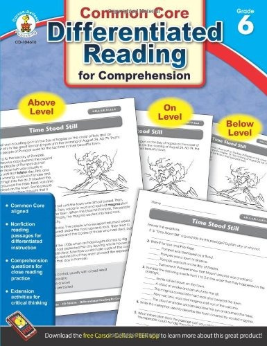 Differentiated Reading For Comprehension, Grade 6