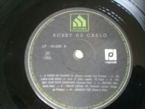 Lp Bobby De Carlo 1968 . Selo Mocambo / Rozenblit.