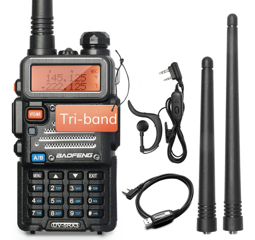 Baofeng X Radioddity Uv-5rx3 Radio Tribanda Vhf, 1,25 M, Uhf