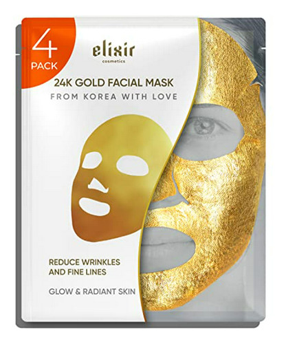 Máscaras Faciales De Oro De 24 Quilates Para El Cuidado De L