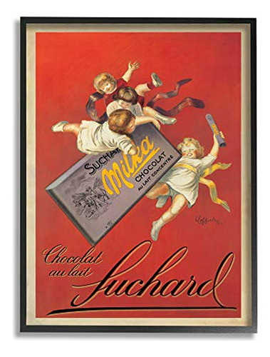 Stupell Industries Chocolat Au Lait Vintage European Adverti