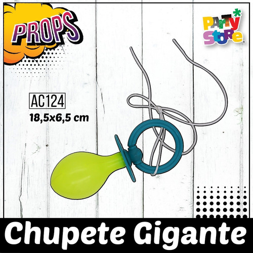 Imagen 2 de 4 de Chupete Gigante 18,5x6,5cm Bebe Disfraz Cotillon