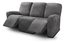 Comprar Fundas Sillón Reclinable Elástica Lavables 8pzas Gris Oscuro