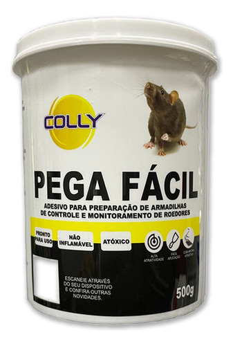 Cola Pega Rato Fria Colly Gruda Rato Captura Roedores 500gr