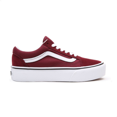 Tenis para mujer Vans Old Skool Platform color rojo - adulto 8.5 US