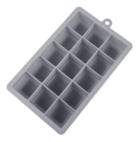 Forma De Gelo Em Silicone Com 15 Cubos 3cm Grande P/ Freezer