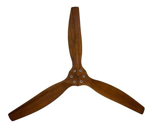 Imagen 3 de 3 de Ventilador de techo Masterfan Eeros satinado con 3 aspas color nogal de madera, 52" de diámetro 127 V