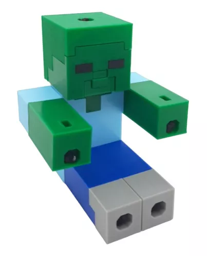 Boneco Minecraft Steve Zumbi Articulado