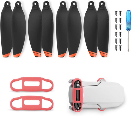 Kit 8 Hélices Propellers Para Dji Mavic Mini 2 + Fijadores