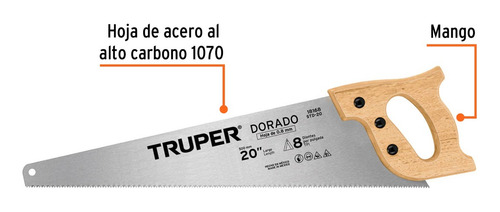 Serrucho 20 Dorado, 8 Dpp, Truper 18168