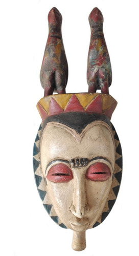 Máscara Africana De Madeira Decorativa