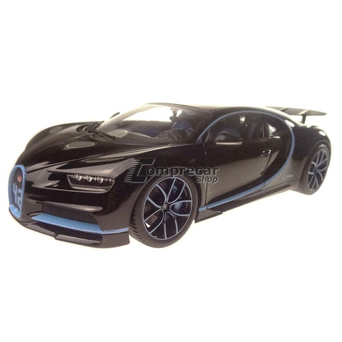 Miniatura Bugatti Chiron Preto Bburago 1/18