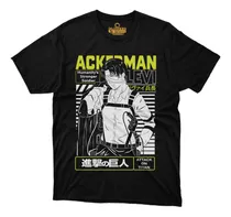 Comprar Playera Attack On Titan Anime Levi Cartel Ackerman Shingeki