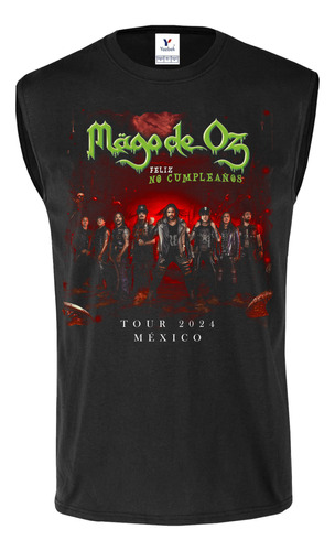 Playeras Mago De Oz Feliz No Cumpleaños Tour 2024 Sin Mangas