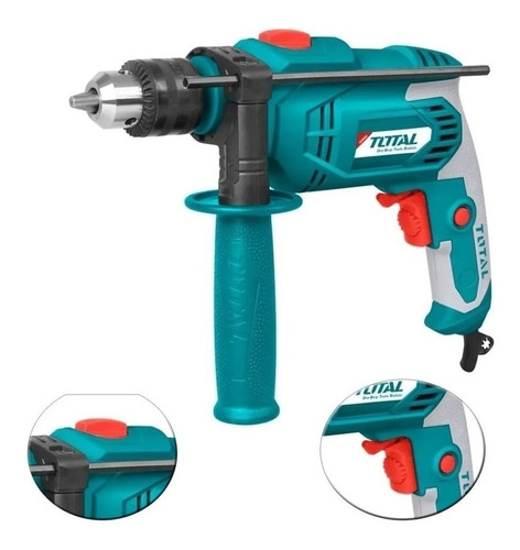 Taladro Atornillador Percutor Total 680w 13mm 3000rpm 220v Color Turquesa Frecuencia 50 Hz/60 Hz