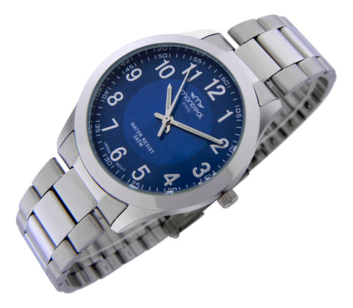 Reloj Montreal Hombre Ml1743 100% Acero Agujas Luminosas