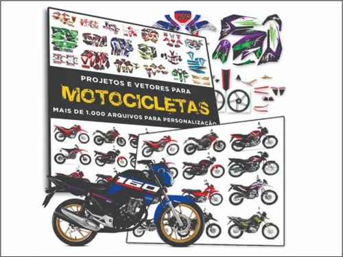 Pack De 1.000 Adesivos Para Motos