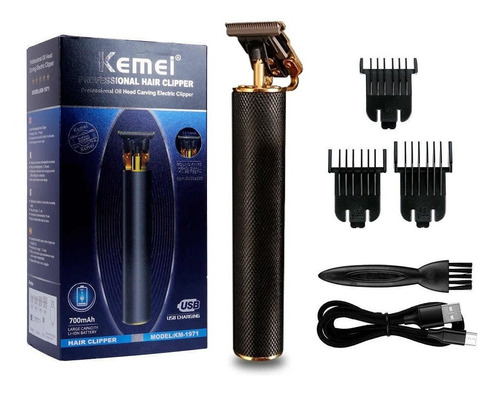 Cortador Trimmer Hair Clipper Pro Kemei 1971 Recargable Usb 