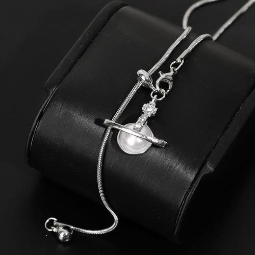 Collar Con Colgante De Saturno Para Mujer, Accesorio De Cade