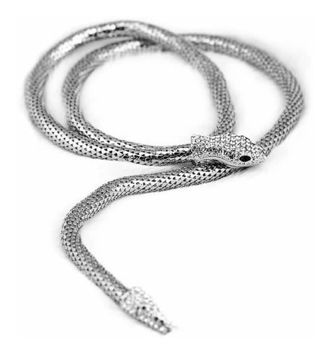 Collar Con Forma De Serpiente De Doble Propósito, Plata 1700