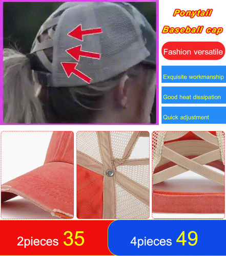 Gorra De Béisbol Versátil Con Forma De Cola De Caballo