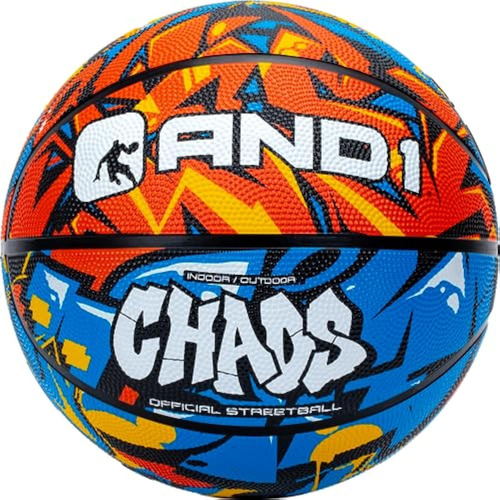 And1 Chaos Rubber Basketball: Official Regulation Size 7
