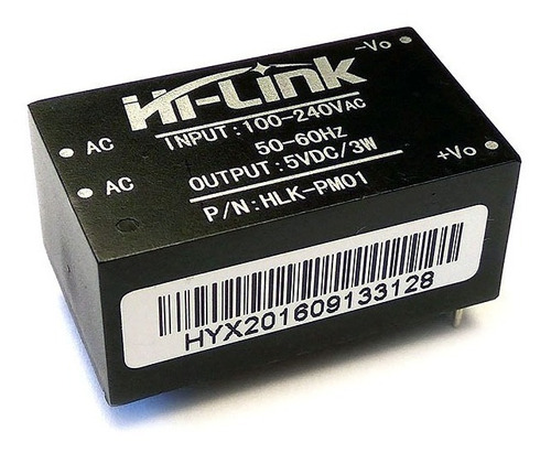 Mgsystem Conversor Hi-link Hlk-pm01 5v 3w Ac-dc Arduino Pic
