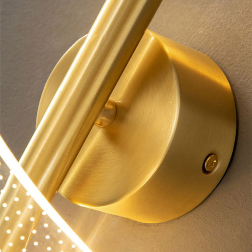 Arandela Espiral Em S Dourada Led Moderna 3 Cores 110v/220v