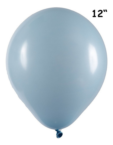 24 Unidades - Tamanho 12 - Balão Azul Claro - Art Latex