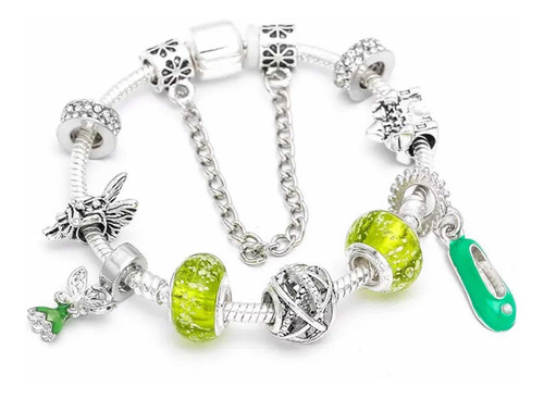 Pulsera Tinkerbell Hada Campanita Compatiblr Pandor Swarovsk