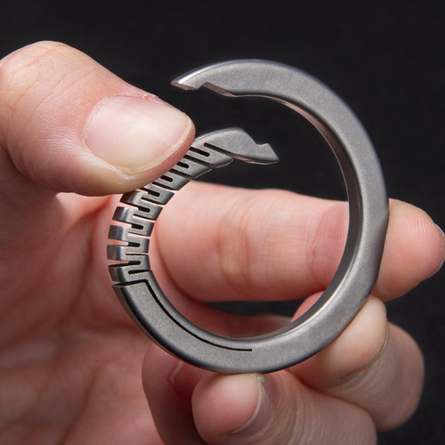 Llavero De Aleación De Titanio, Anillos Con Hebilla De
