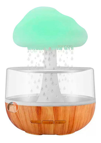Umidificador difusor de aroma com efeito de chuva com design de nuvem de cor branca 24V