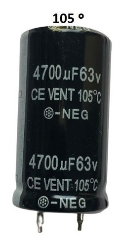 Imagem 3 de 6 de Capacitor Eletrolítico Snap 4700uf 63v 105º