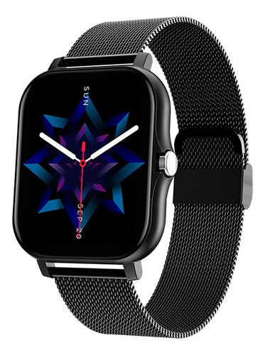 Reloj Inteligente Smart P/ Xiaomi Apple Samsung Ios Android Negro Milanese Negro Plateado