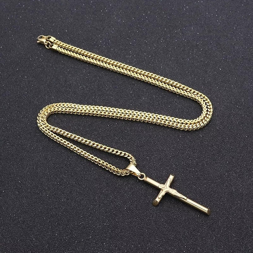 Corrente Em Aço Inoxidável Elo Cadeia Duplo Religioso