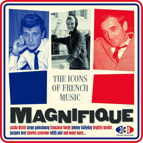 Magnifique Icons Of French Music 3 Cd Metal Box Importado