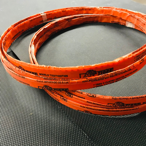 Cinta Corte Tigre Para Sierra Carnicera 295cm 3dpp 2 Piezas (Usado)