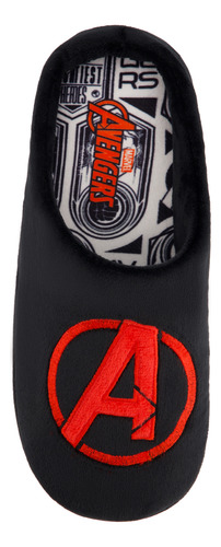 Pantunfla Avengers Adolecente Cómoda Negro 3570746