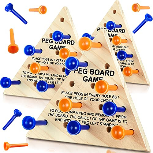 6 Packs De Madera Triángulo Peg Juegos Triángulo Zslsx