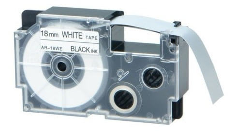 Imagen 4 de 5 de 6pk Xr-18we Negro En La Cinta De Marca Blanca Para Casio Kl-