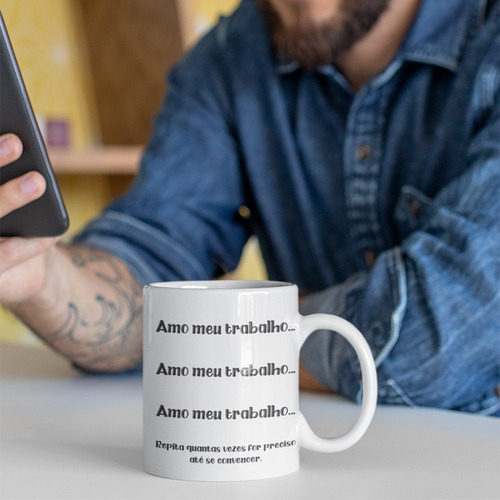 Imagem 3 de 3 de Caneca Amo Meu Trabalho