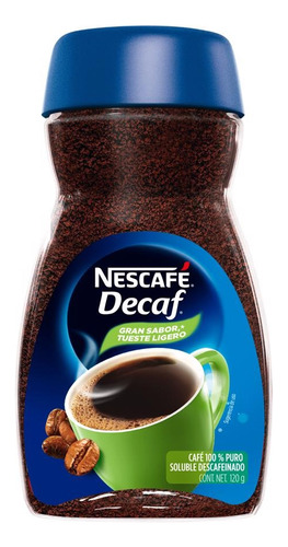 Cafe Soluble Descafeinado Decaf Nescafe 120 Grs
