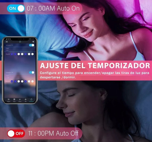 30m Tira De Luces Led App Bluetooth Rgb 5050 Para Cuarto