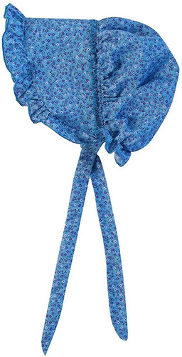 Chicas Bonnet Deluxe 8 14 Años Azul Floral Calico