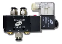 Comprar Válvula Neumática Electroválvula 5\u002F2 Rosca 1\u002F4 + Conectores 
