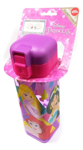 Vaso Botella Cuadrada Infantil Princesas 550ml Ep029 Cresko