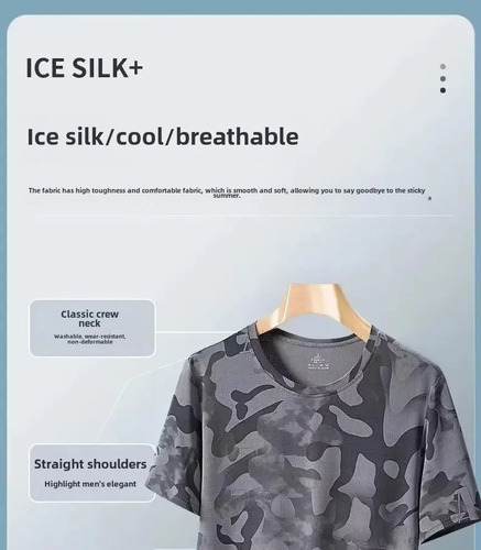 Camiseta Deportiva De Verano Con Camuflaje De Manga Corta Pa