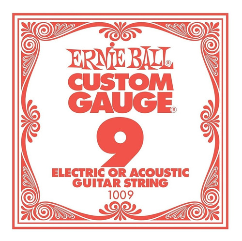 Ernie Ball 1009 Pack 6 Cuerdas Sueltas 009 