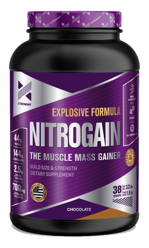 Nitrogain 1,5kg - Xtrenght Ganador De Masa Con Oxido Nitrico